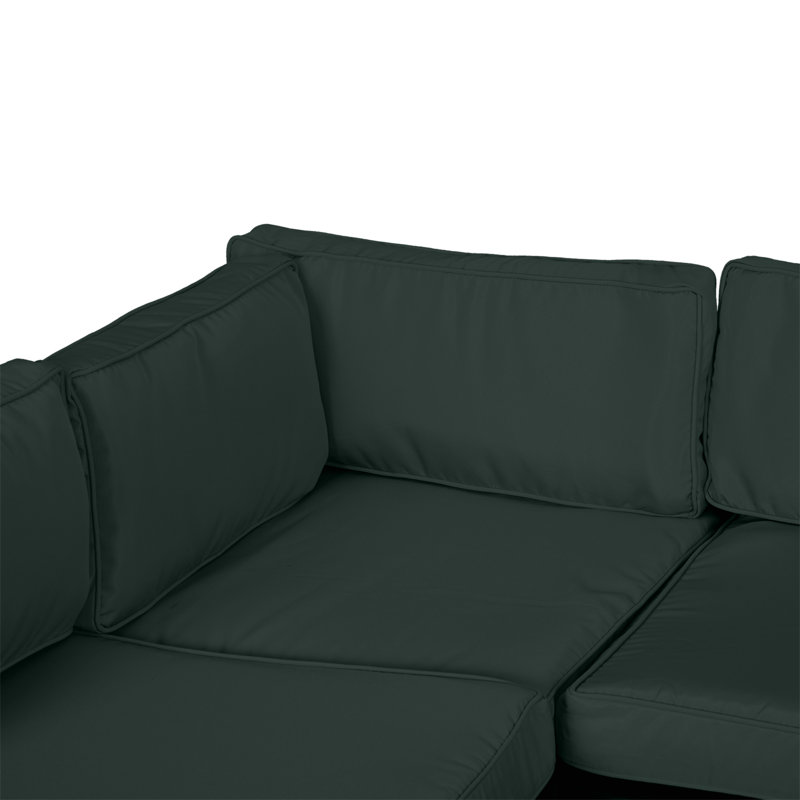 Kycie Indoor / Outdoor Black Rectangular Lumbar Cushion Cover