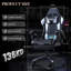 Ergonomic Game Chair with Massage Lumbar Support and Footrest Swivel-74712719