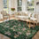  Tapis décoratif floral antidérapant antidérapant à motif floral Boho