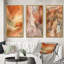 Chocolate Dreams Terra Cotta Abstract - Abstract Painting Art Set Of 3 Pieces-678574819-678574845