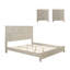 Ensemble de chambre à coucher 3 pièces avec un très grand lit et 2 tables de chevet, beige-1885524812-1885524809