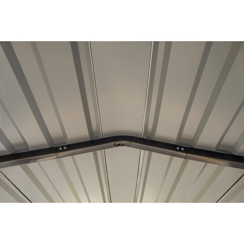 Charcoal Galvanized Steel Carport Kit with Black Frame
