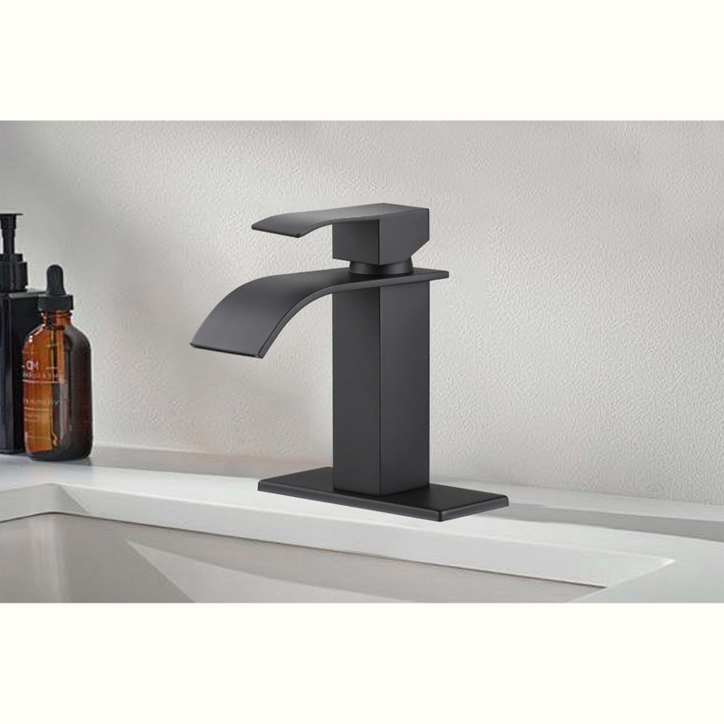 Single-Hole Single-handle Bathroom Faucet, Matte Black