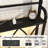 Queen Metal Platform Bed with Floral Style Headboard, Bed Frame with RGB LED Lights, Charging Station & Ample Storage Space, Easy Assembly, Black-1489262086-1489262203