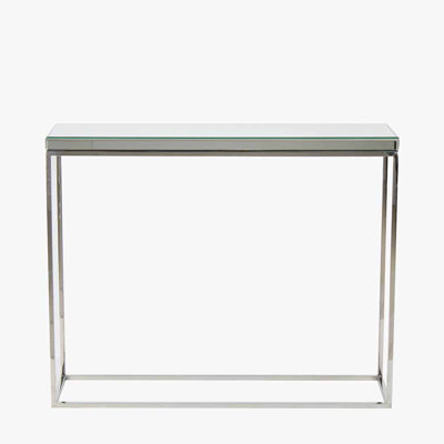 Siems 100cm Glass Top Console Table
