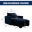 Chaise longue rembourrée avec rangement 51 po Latitude Run-397753110