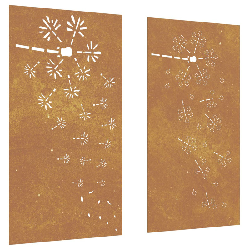 Grande décoration murale vidaXL de jardin en acier Corten rouillé