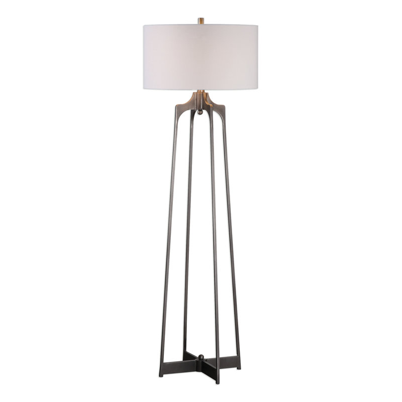 Ailse 60.75'' Aged Gun Metal Traditional Floor Lamp