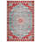 Gulustan Blue Red Oriental Machine Printed Cotton Polyester Area Rug-82401495