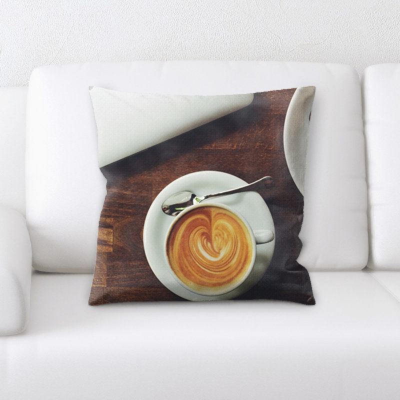 Coussin décoratif café