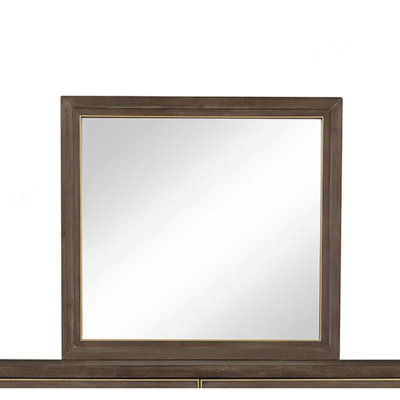 Miroir, aucun assemblage requis, finition noyer sablé