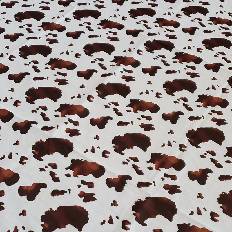 Nappe Cow, 48 po carré, Brun