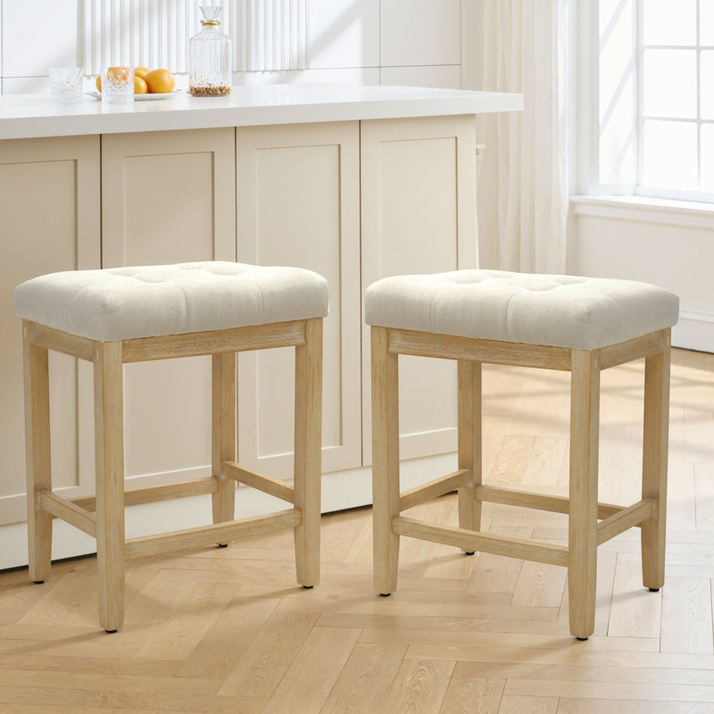 Tabouret de bar 24 po Yerly, Beige, 2