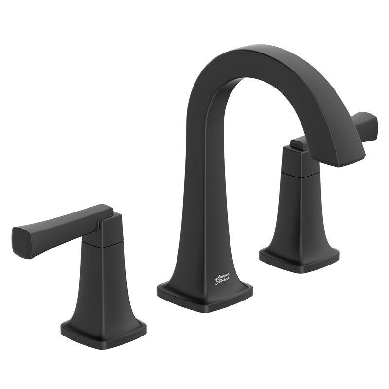 Townsend Widespread 2-handle Bathroom Faucet with Drain Assembly, Matte Black