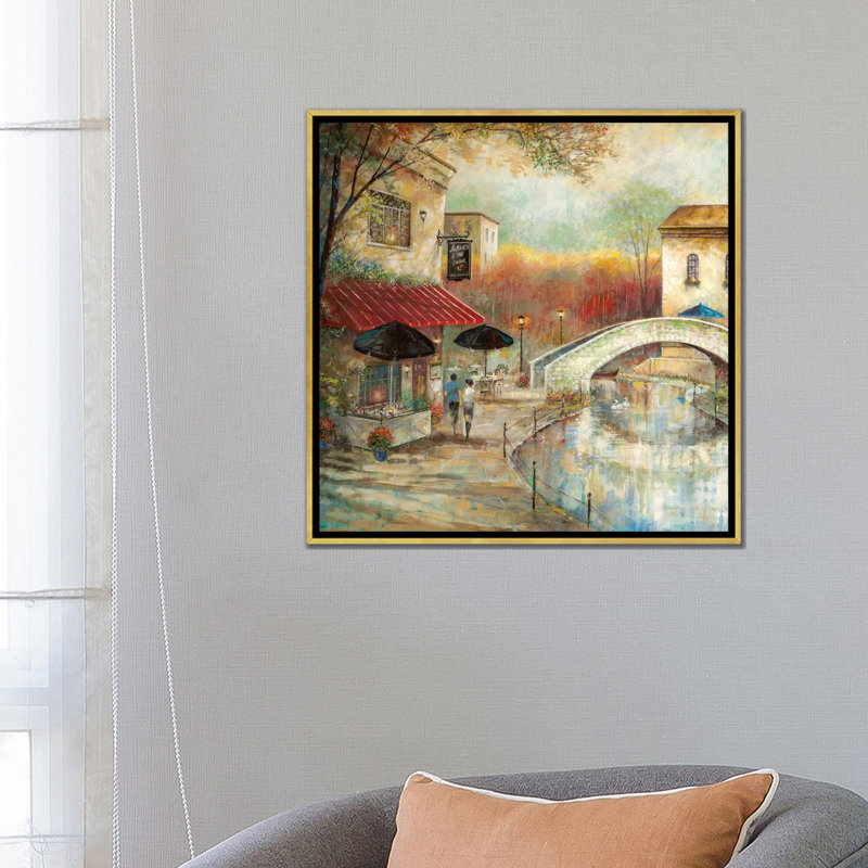 «Arthur's I» par Ruane Manning - reproduction d'art, H 26 po x l 26 po x P 1,5 po, Toile encadrée d'or, Aucun mat