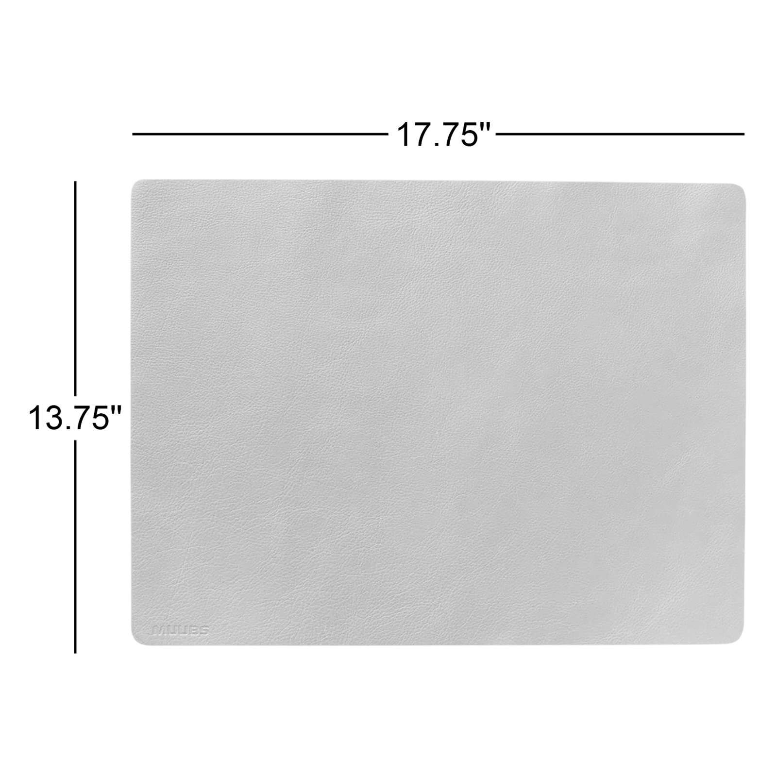 Tribune Reversible Leather Placemat, Black