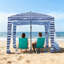 Beach Cabana, 6 x 6 ft Beach Canopy with Side Wall, UPF 50+ Protection Easy Setup Cabana Tent with Sand Pockets, Portable Shade Sun Shelter Umbrella for Whole Family & Friends, Stripes-2032729604
