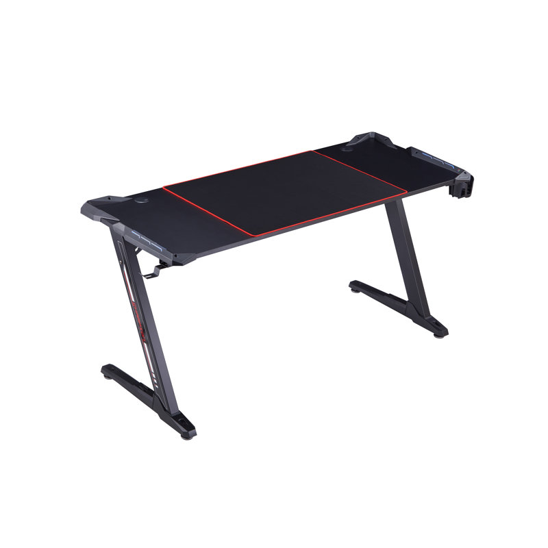 Monaye Steel Computer Desk with Power Outlet