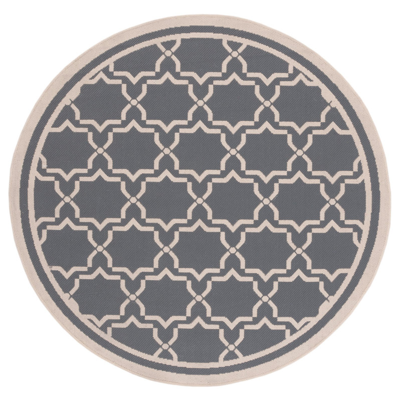 Dirks Performance Geometric Rug, Round 5'3"