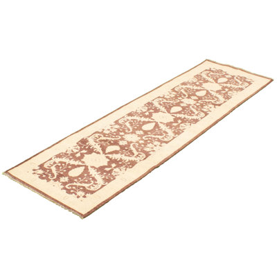 One-of-a-Kind 2'8" X 9'8" New Age Runner Wool Area Rug in Beige