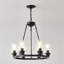 Lustre en roue de chariot 23 lumières 23,62 "moderne avec lumière (sans ampoules) pour salle de bain de chambre à coucher, salon - E26 - brun café-905924393