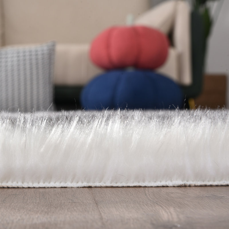Chaston Faux Sheepskin Indoor Rug, Rectangle 6' x 9'