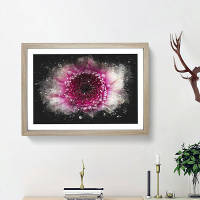 Heart of a Pink Gerbera - Picture Frame Graphic Art Print