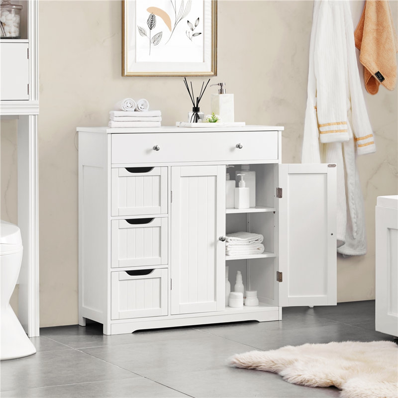 Azani 4-Drawer Soft-Close Bathroom Cabinet, White