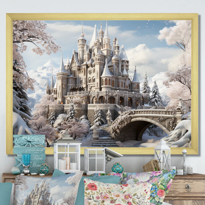 Frosty Winter Castle Landscape IV - Art mural paysage d'hiver