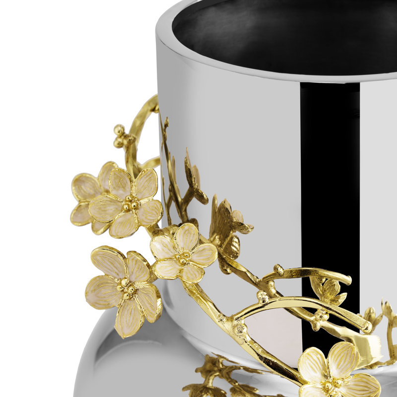 Cherry Blossom Stainless Steel/Brass Vase