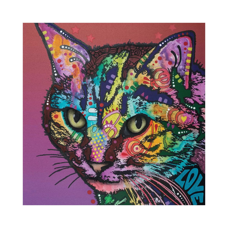 Lucy The Cat by Dean Russo - Wrapped Canvas Print, 30.48 cm H x 30.48 cm W