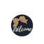 Décoration murale réversible 12 po en bois massif Hello and Welcome