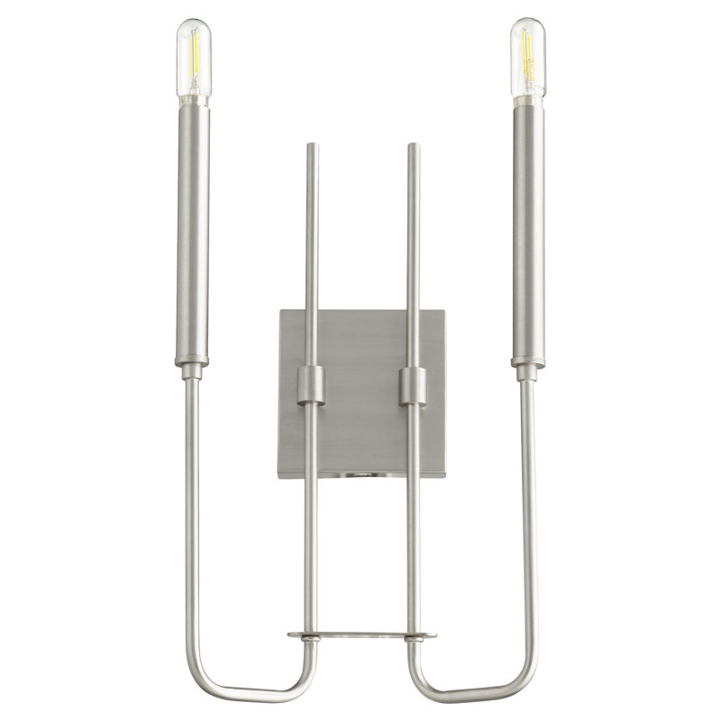 Maddeu Steel Candle Wall Light, Silver