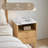 Fluted Nightstand With Charging Station And LED Lighting