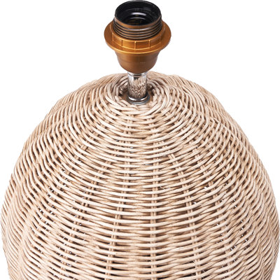 Azure Wicker/Rattan Table Lamp