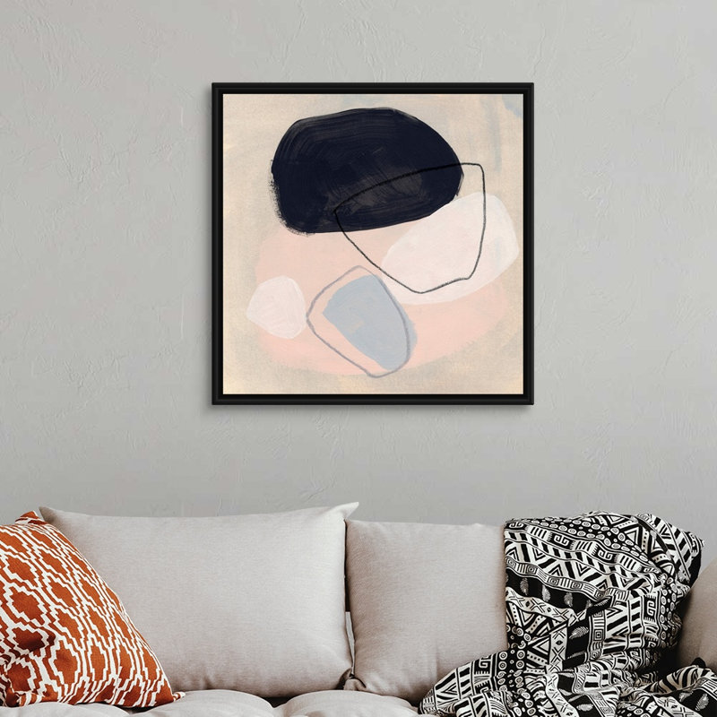 «Keystone II» par June Erica Vess - reproduction d'art, H 32 po x l 32 po x P 1,75 po, Toile avec cadre noir