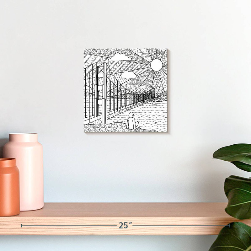 Lilie Doodle Gate Bridge, 10" H x 10" W