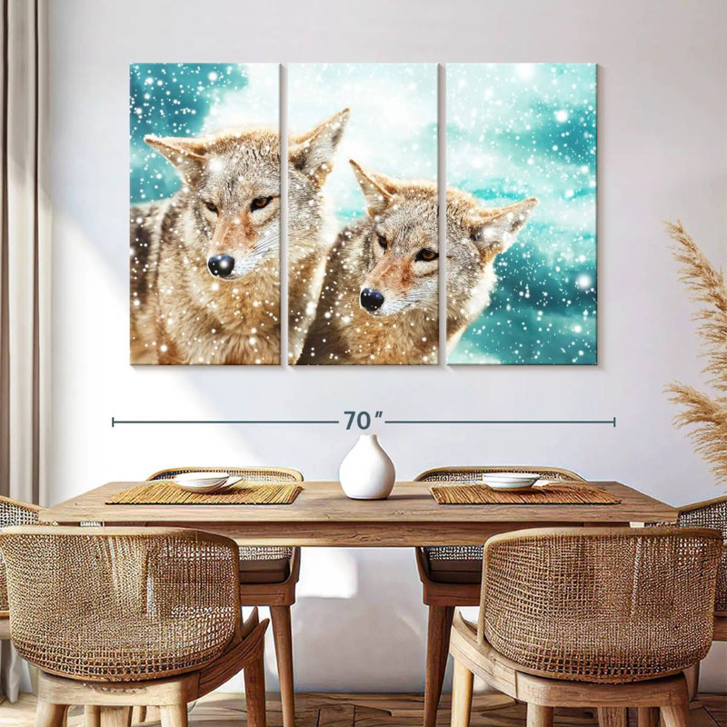 Brampt Coyote Pair, 42" H x 65" W