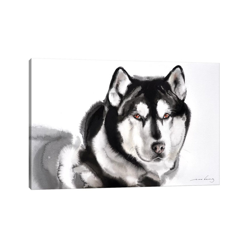Husky by Soo Beng Lim - Wrapped Canvas Painting, 66.04 cm H x 45.72 cm W x 3.175 cm D