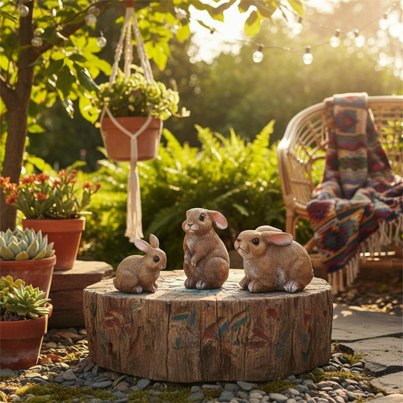 Animals Weather Resistant Resin Garden Statue