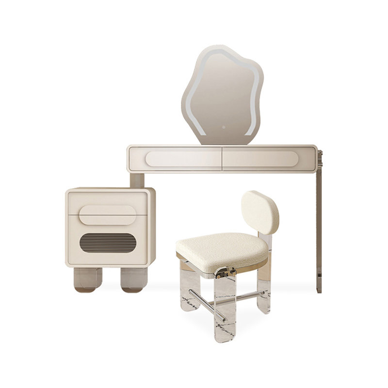 Makeup Vanity with Light mirror,4 drawers,1 chair