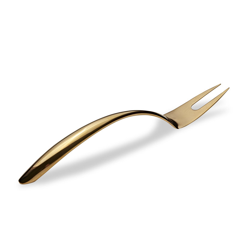 Stainless Steel Serving Fork, Gold