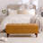 Faux Leather Ottoman Bench With Tufted Seat, Padded Upholstered Bench For Bedroom, Entryway, Dining Room-253473246
