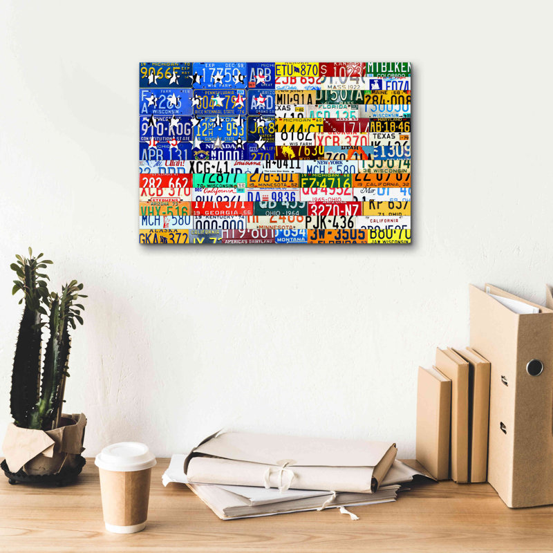 Epic Graffiti «Scrap Flag» par Design Turnpike, Gic «Scrap Flag» par Design Turnpike, H 12 po x l 18 po x P 0,75 po