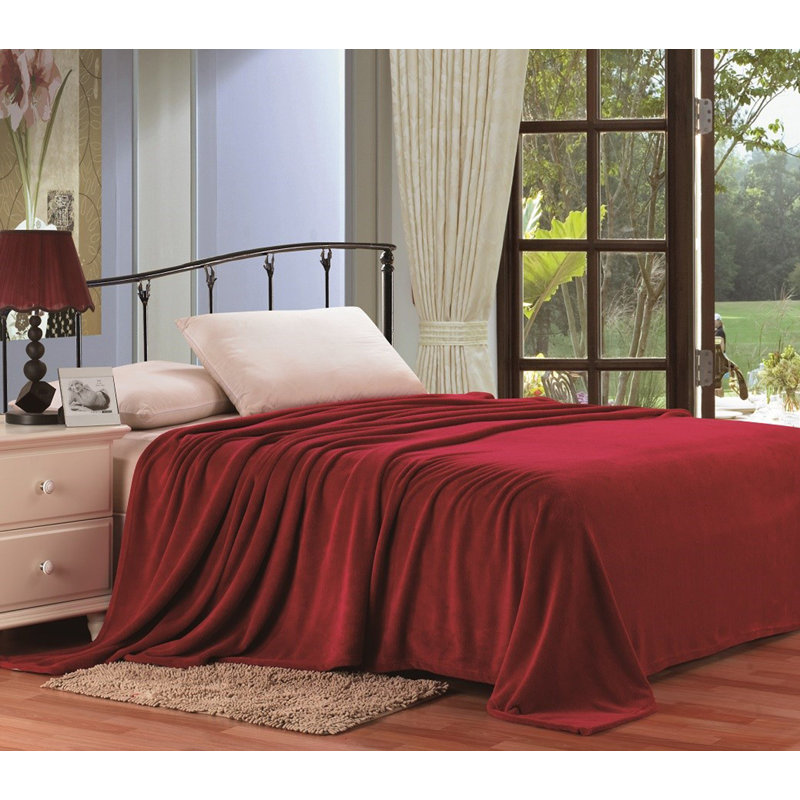  Couverture unie Simply Lush, Bourgogne, Simple