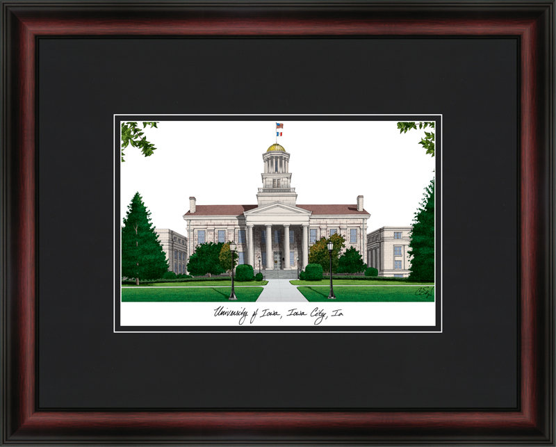 Cadre photo en lithographie ncaa iowa hawkeyes academic