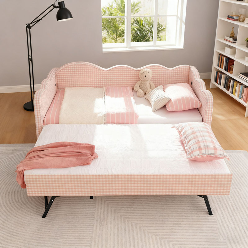 Daybed with Trundle Twin Size Sofa Bed No Box Spring Needed