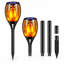 Lampes de poche solaires d'extérieur avec flamme vacillante réaliste, indice de protection IP65, pour jardin et allée.