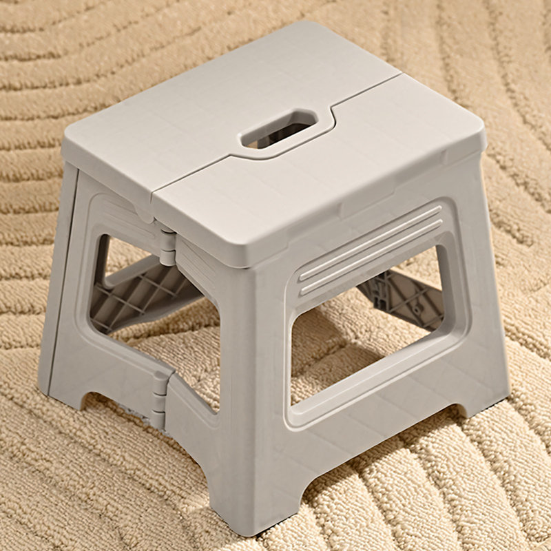 Naviyah Plastic Accent Stool, White