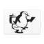 Caricature de pingouin lisant un journal sur une toilette-1141925916